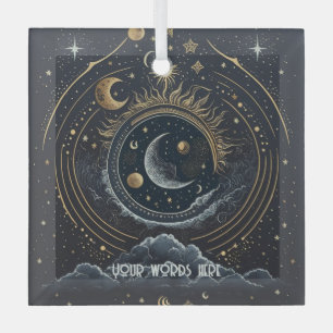 Create Your Own Silver & Gold Celestial Lunar Glass Ornament