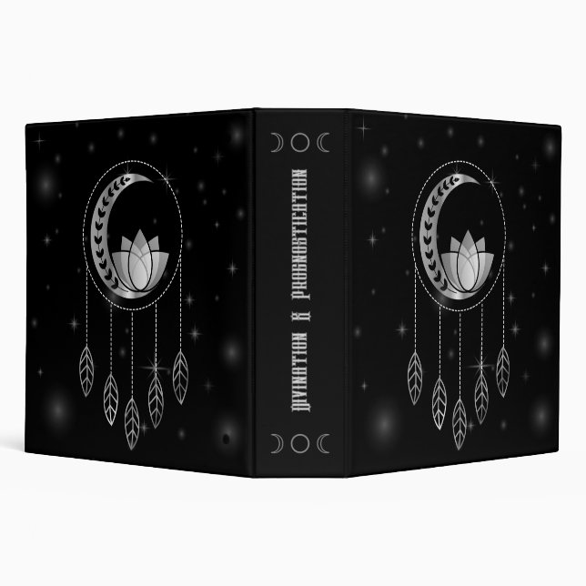 Create Your Own Silver Lotus Moon Dreamcatcher Binder (Background)