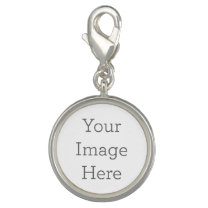 Create Your Own Silver Plated Round Charm