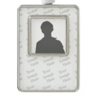 Create Your Own Silver Tone Vertical Ornament