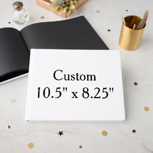 create your own simple 10.5" x 8 Black 60# Eclipse Guest Book