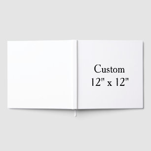 create your own simple 12" x 12" White 70# Guest Book