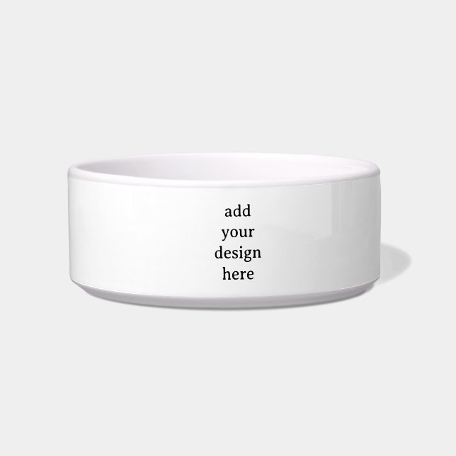 Create Your Own Simple 25oz 2.5"x5.75" Medium Pet Bowl (Front)