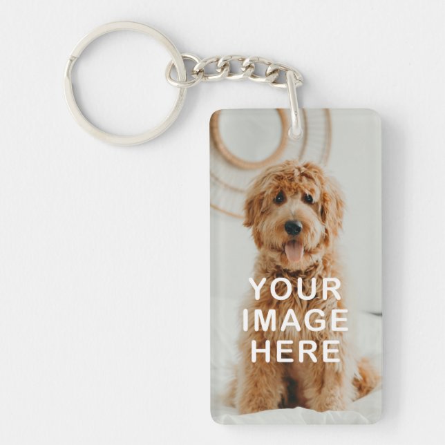 Create Your Own Simple 2-Image/Photo Keychain (Front)