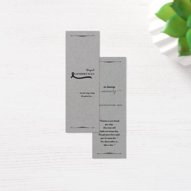 Create Your Own Simple 3.0" x 1.0" Sympathy Card (Desk)