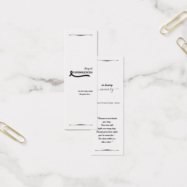 Create Your Own Simple 3.0" x 1.0" Sympathy Card (Office)