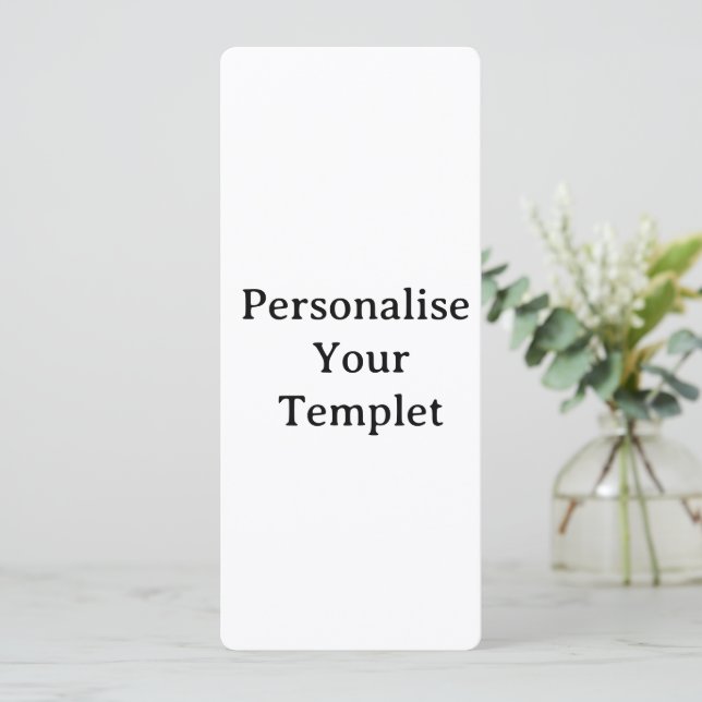 Create your own simple 4" x 9.25"custom Round Menu (Standing Front)