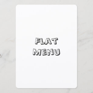 Create Your Own Simple 5.5" x 7.5" Rounded Flat Menu