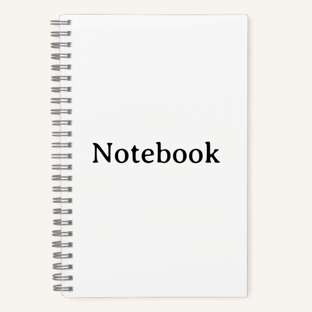 Create Your Own Simple 5.5" x 8.5" Deluxe Spiral  Notebook (Front)