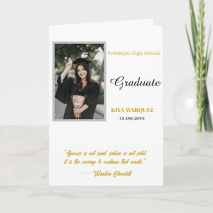 Create your own simple 5" x 7" Graduation Photo Card
