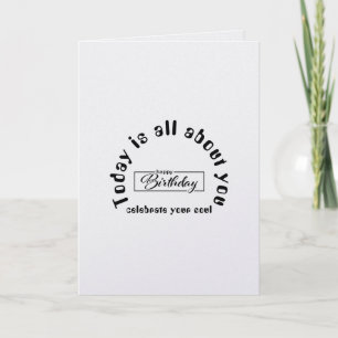 Create Your Own Simple 5" x 7"Happy Birthday Thank You Card