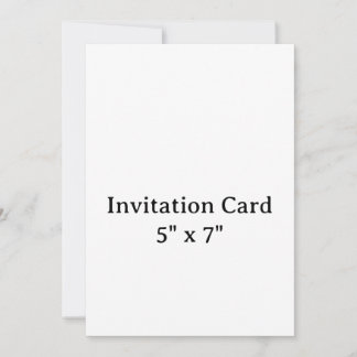 create your own simple 5" x 7" Invitation Card