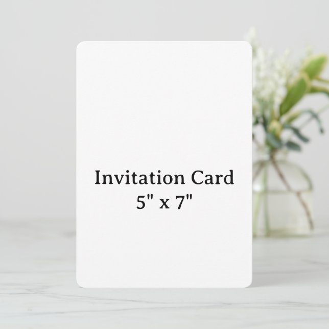 create your own simple 5" x 7"  Rounded Invitation (Standing Front)