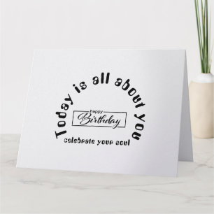 Create Your Own Simple 8.5" x 11" Happy Birthday Thank You Card