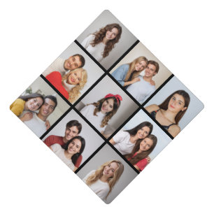 Create Your Own Simple 9 Photo Collage Graduation Cap Topper