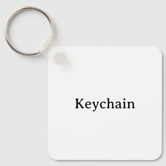Create Your Own Simple Aluminum Square 2.25”x2.25" Keychain (Front)