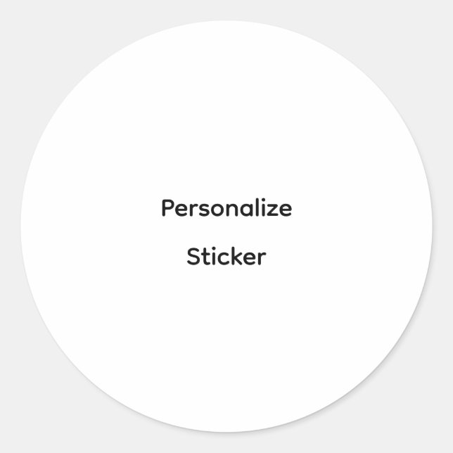 Create Your Own Simple Brand Promotion  Classic Round Sticker (Front)