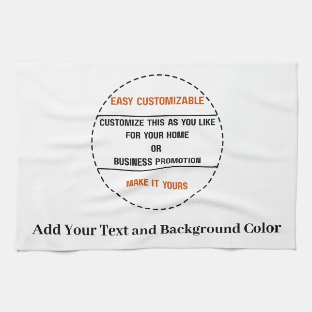 Create Your Own Simple Brand Promotion Kitchen Towel (Horizontal)