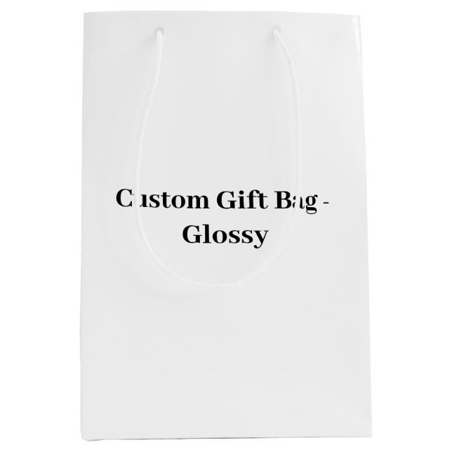 Create Your Own Simple Brand Promotion Medium Gift Bag (Front)