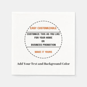 Create Your Own Simple Brand Promotion Napkin