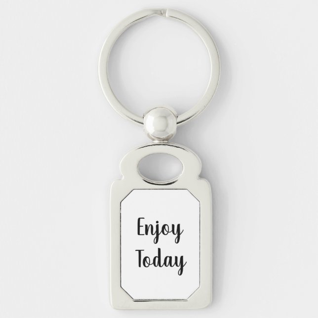 Create Your Own Simple Brand Promotion Rectangle Keychain (Front)