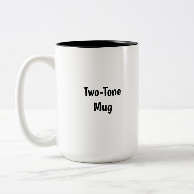 Create Your Own Simple Brand Promotion Two-Tone Coffee Mug (Left)