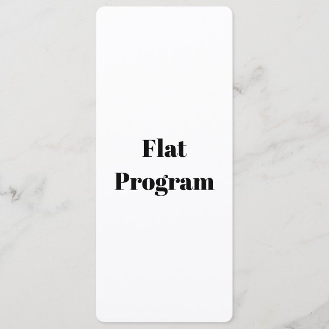 Create Your Own Simple Business 4" x 9.25" Flat Program (Front)