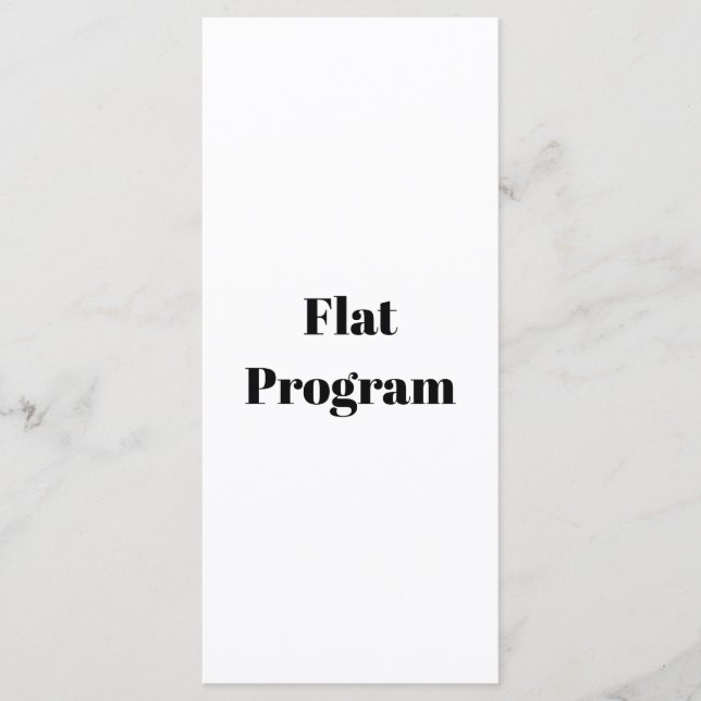 Create Your Own Simple Business 4" x 9" Flat Program (Front)
