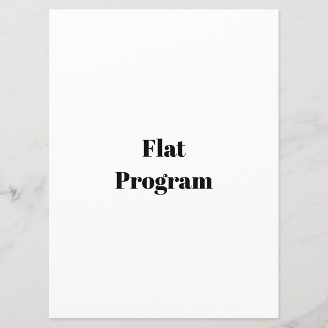 Create Your Own Simple Business 6.5" x 8.75" Flat Program (Front)
