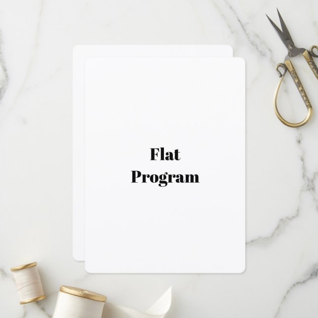 Create Your Own Simple Business 6.5" x 8.75" Flat Program (Front/Back In Situ)