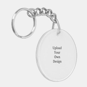 Create Your Own Simple Circle (double-sided) 2" Keychain