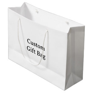 Create Your Own Simple Custom 12.5”x4”x9” Matte Large Gift Bag