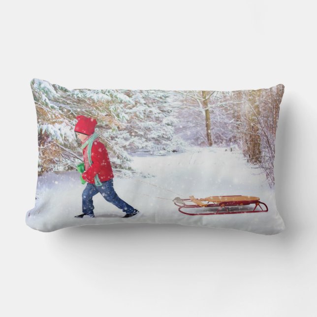 Create Your Own Simple Custom 13" x 21" Lumbar Pillow (Front)