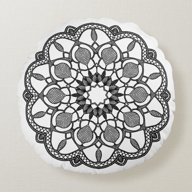 Create Your Own Simple Custom  (16") Round Pillow (Front)