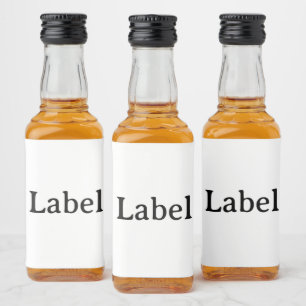 Create Your Own Simple Custom 3" x 2" Mini  Liquor Bottle Label