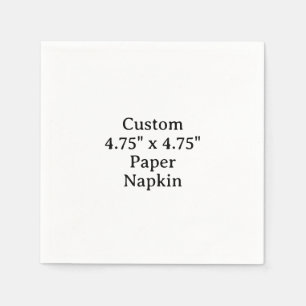 Create your own simple custom 4.75" x 4.75" paper napkin