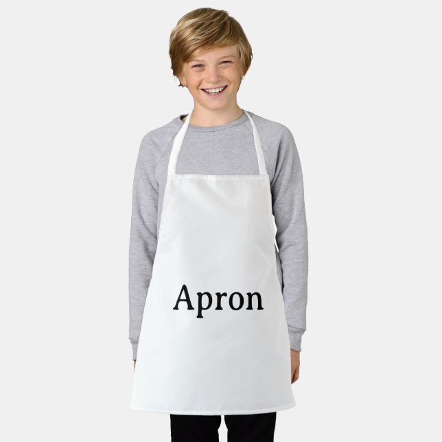 Create Your Own Simple Custom All-Over Print Small Apron (Worn)