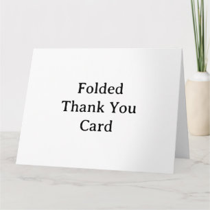 Create Your Own Simple Custom Horizontal 8.5"x11" Thank You Card