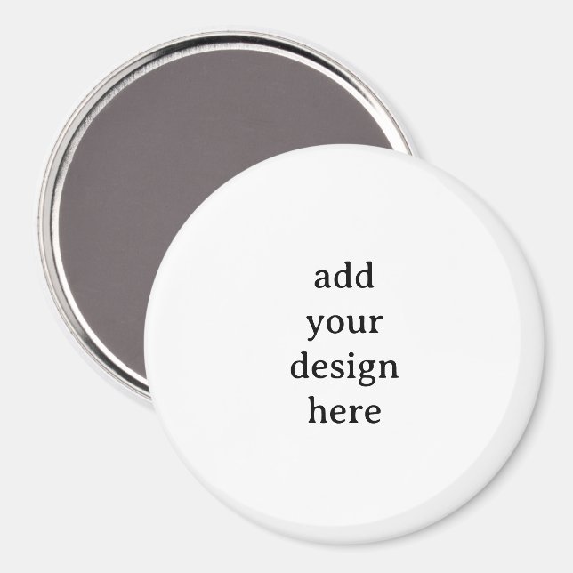 Create Your Own Simple Custom Large 3 Inch Circle  Magnet (Front/Back)