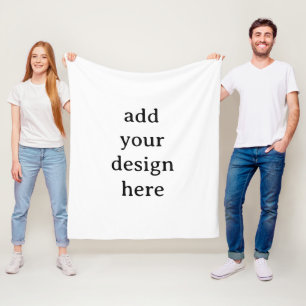 Create Your Own Simple Custom Medium 50" x 60" Fleece Blanket
