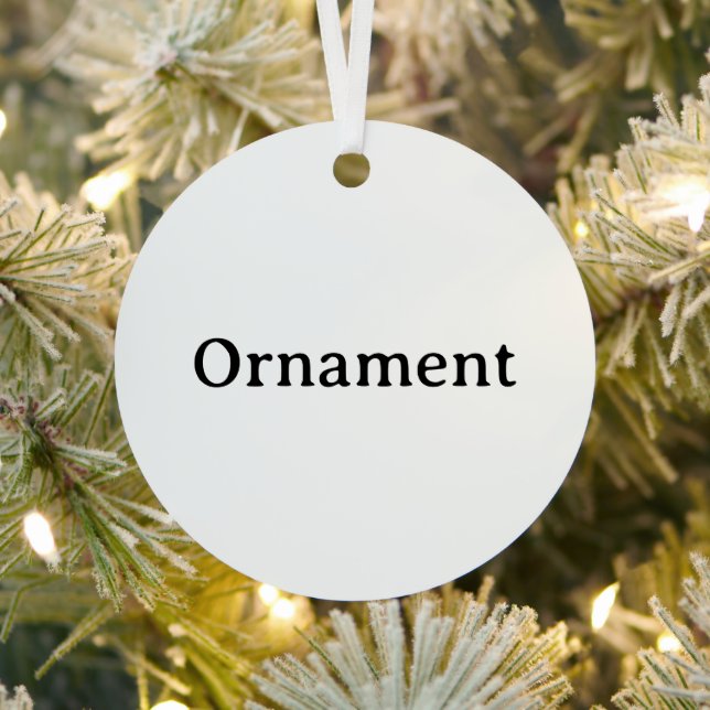 Create Your Own Simple Custom Metal Circle  Ornament (Insitu)