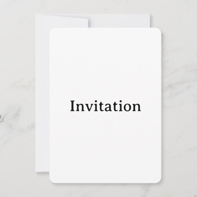 Create Your Own Simple Custom Rounded 4.5" x 6.25" Invitation (Front)