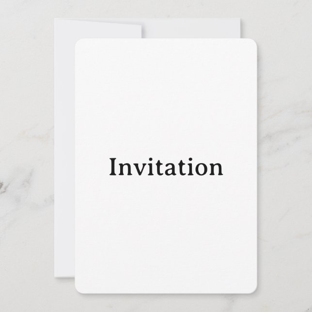 Create Your Own Simple Custom Rounded 5" x 7" Invitation (Front)