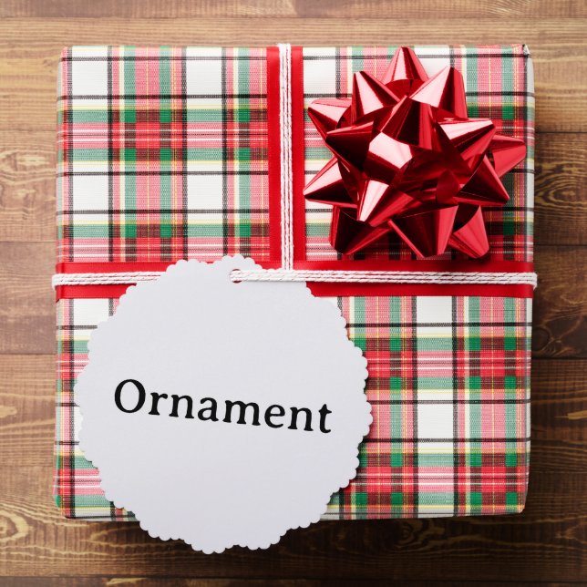 Create Your Own Simple Custom Scalloped Ornament Card (Insitu (Gift))