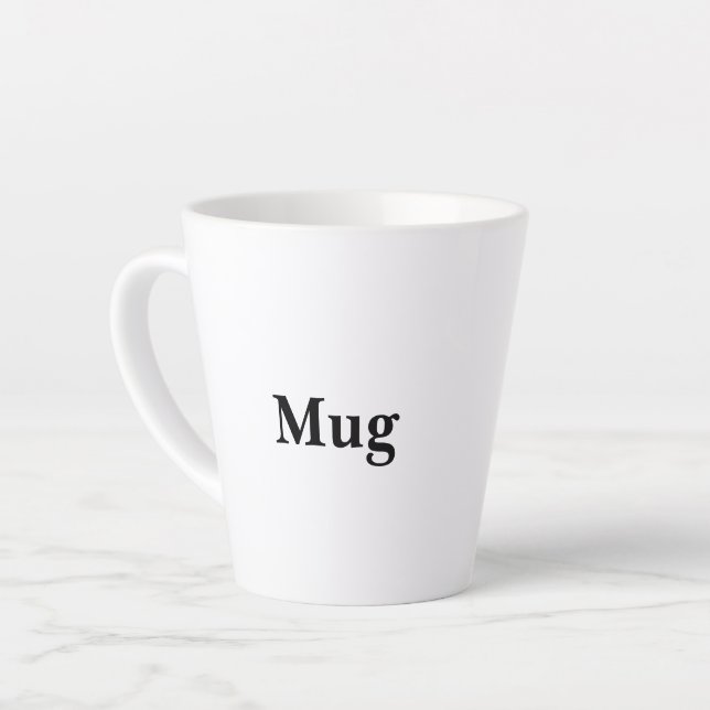 Create Your Own Simple Custom Small Latte Mug (Angle gauche)