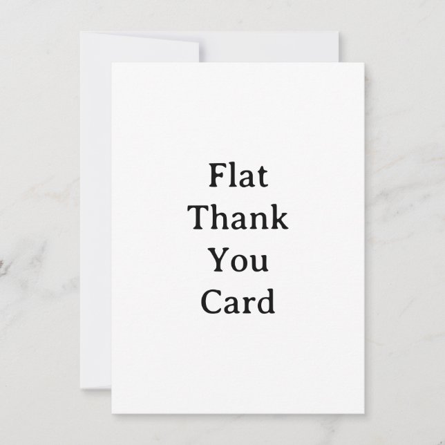Create Your Own Simple Custom Squared 4.5" x 6.25" Thank You Card (Front)