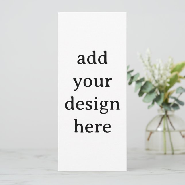 Create Your Own Simple Custom Squared 4" x 9.25" Invitation (Standing Front)