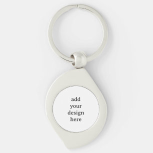 Create Your Own Simple Custom Swirl 2"x1.4" Metal Keychain