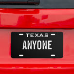 Create Your Own Simple Custom Texas License Plate<br><div class="desc">Create Your Own Custom Texas License Plate. Add your own text in place of the template text to make a fun vanity license plate for a Texan.</div>