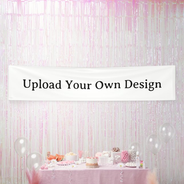 Create Your Own Simple Custom Vinyl 2.5' x 12' Banner (Party)